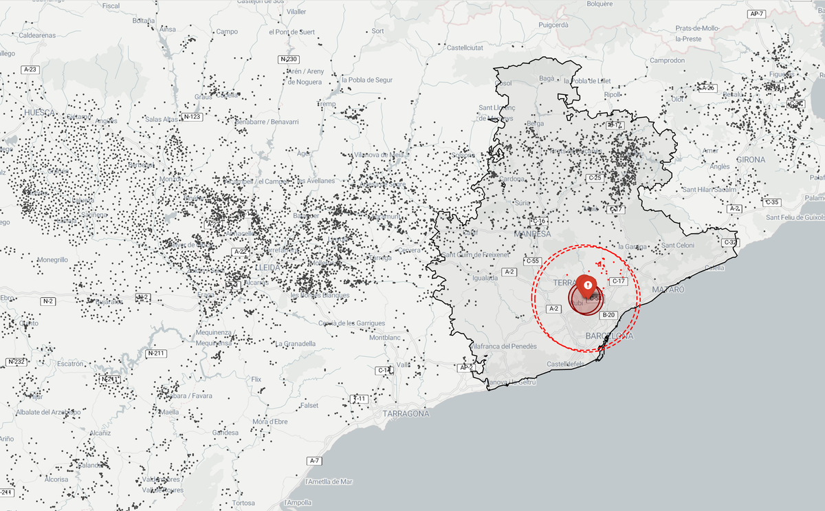 Mapas y datos del impacto del brote de peste porcina y los riesgos en zonas con alta densidad de granjas