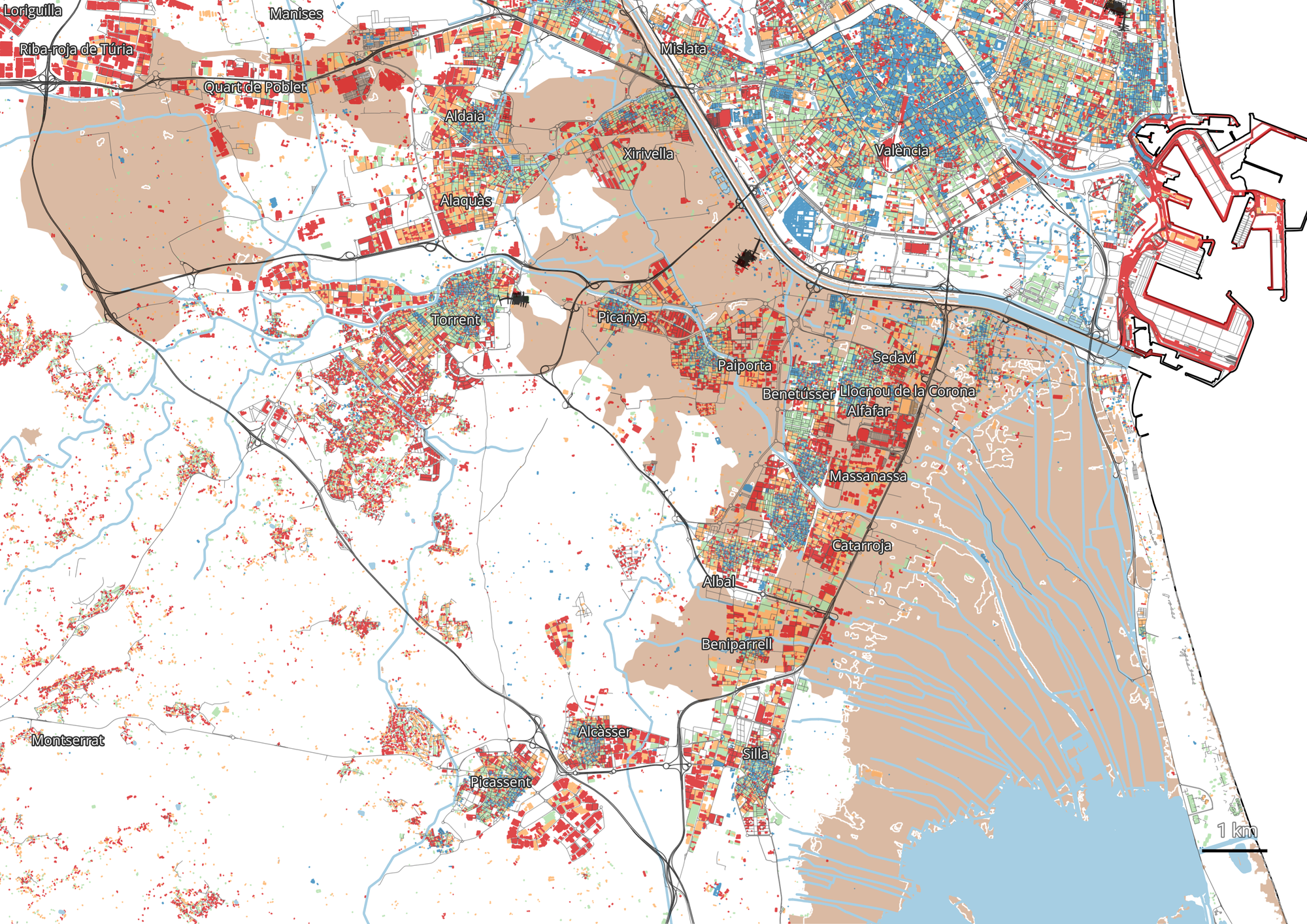 Tres de cada diez viviendas afectadas por la DANA en Valencia se construyeron en zona inundable durante la burbuja
