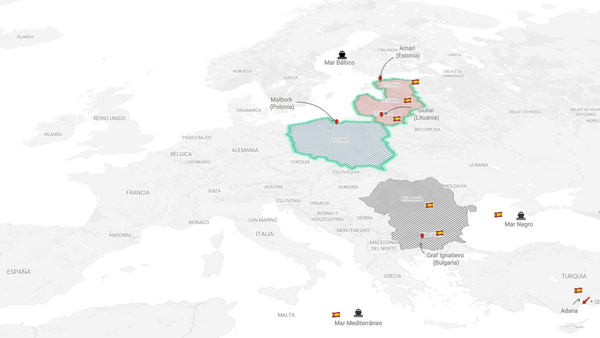 MAPAS: 2004-2014-2022, cómo han cambiado las misiones OTAN frente a Rusia en las que participa España